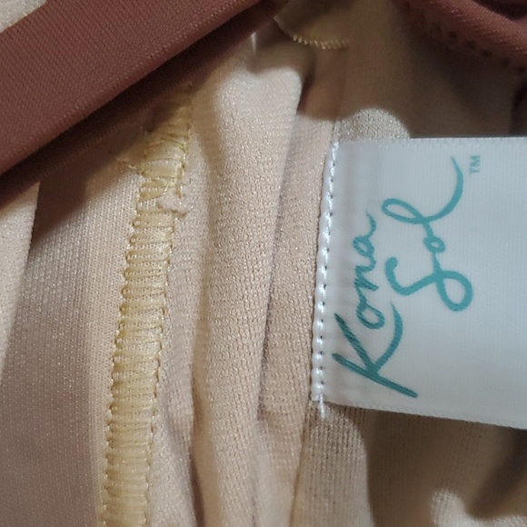 Kona Sol Women's Chain Link Medium Coverage One-piece Swimsuit ~ Brown - Picture 16 of 16